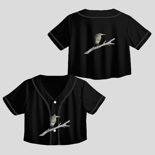 Green Heron Crop Top Baseball Jerseys