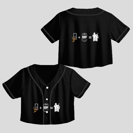 Lawn Game - Golf Croquet Player Crop Top Baseball Jerseys