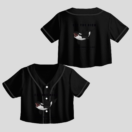 Eat The Rich - Orca Revolution Crop Top Baseball Jerseys