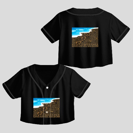 Faithful Steps in Sand Jesus Crop Top Baseball Jerseys