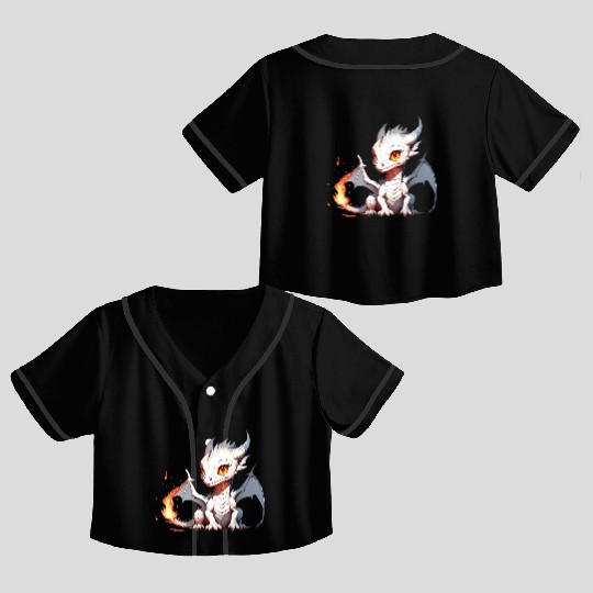 Young fire dragon Crop Top Baseball Jerseys