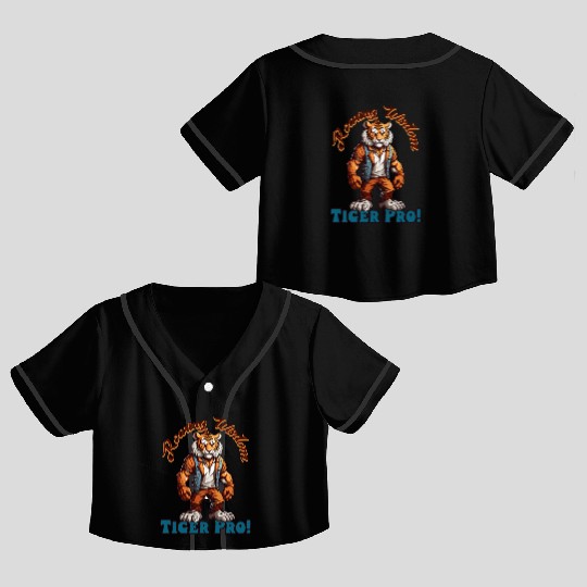 tiger mascot expert Crop Top Baseball Jerseys design