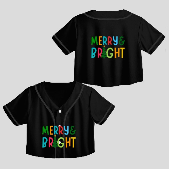 Merry and Bright Crop Top Baseball Jerseys