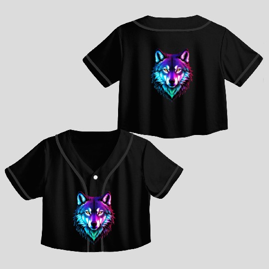 Alpha Wolf Crop Top Baseball Jerseys