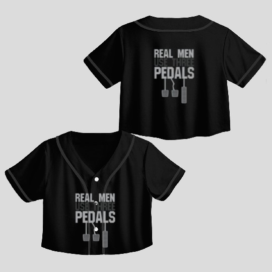 Car Guy Hub Real Use Three Pedals Crop Top Baseball Jerseys