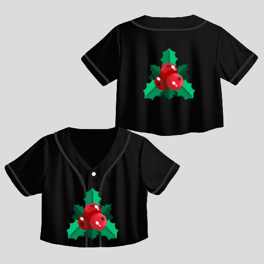 mistletoe christmas Crop Top Baseball Jerseys