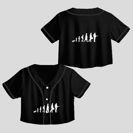 Kid to Guitar Player Crop Top Baseball Jerseys