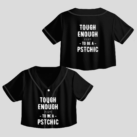 Tough Enough To Be A Psychic Celestial Card Crop Top Baseball Jerseys