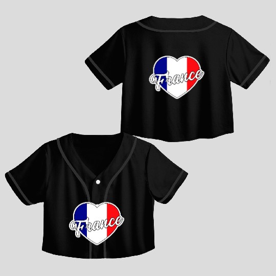 France Crop Top Baseball Jerseys