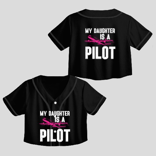 Pilot Quote Flight Lover Aircraft Aviation Crop Top Baseball Jerseys