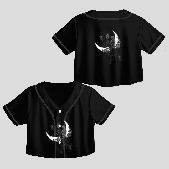 Fairy Fairycore Moon Crescent Moon Crop Top Baseball Jerseys