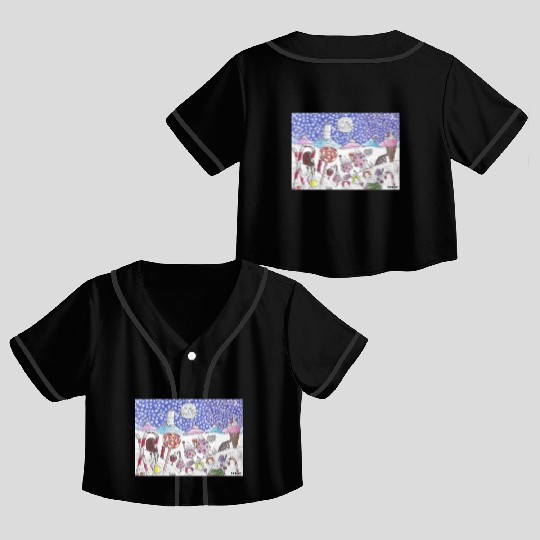 The Nutcracker Christmas Candy Land Crop Top Baseball Jerseys
