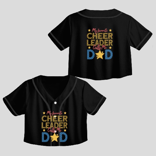 Cheerleader Dad Crop Top Baseball Jerseys