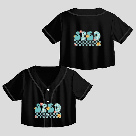 SPED Teacher Crop Top Baseball Jerseys