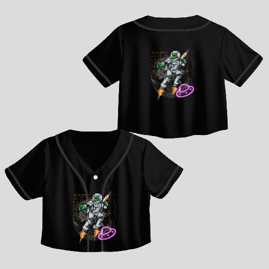 Area 51 Alien Crop Top Baseball Jerseys