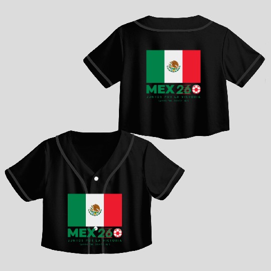 Mexico World Cup 2026 Crop Top Baseball Jerseys Soccer