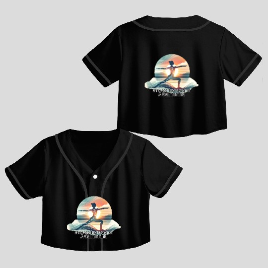 Yoga Sunset Serenity Crop Top Baseball Jerseys