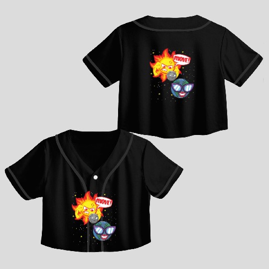 Total Solar Eclipse Move! 4.08.24 Funny Eclipse Crop Top Baseball Jerseys