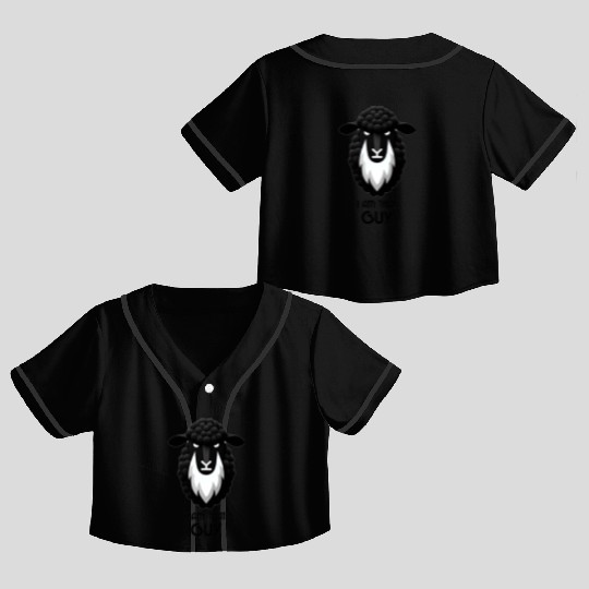 Black Sheep Crop Top Baseball Jerseys