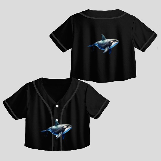 killer whale Crop Top Baseball Jerseys