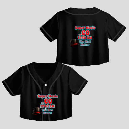 WWCO The Mad Hatter Crop Top Baseball Jerseys