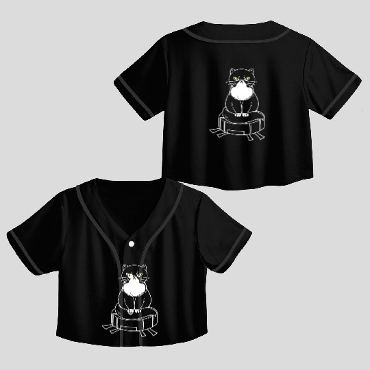 Robot Vacuum Cleaner Cat Robot Crop Top Baseball Jerseys
