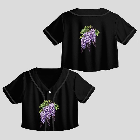 Lilac Crop Top Baseball Jerseys