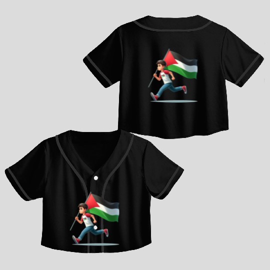 Free Palestine Crop Top Baseball Jerseys