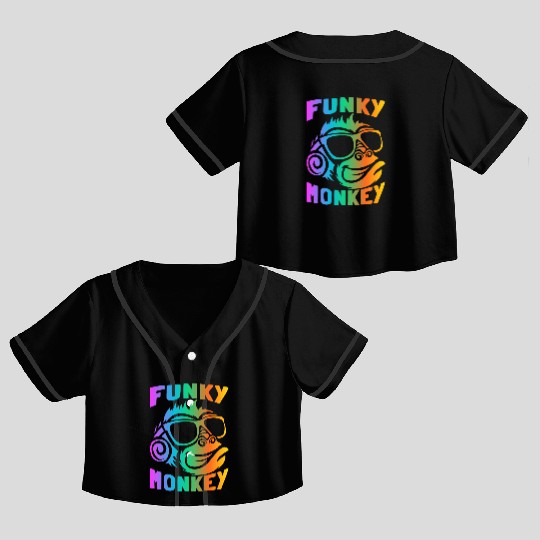 Funky Monkey Crop Top Baseball Jerseys