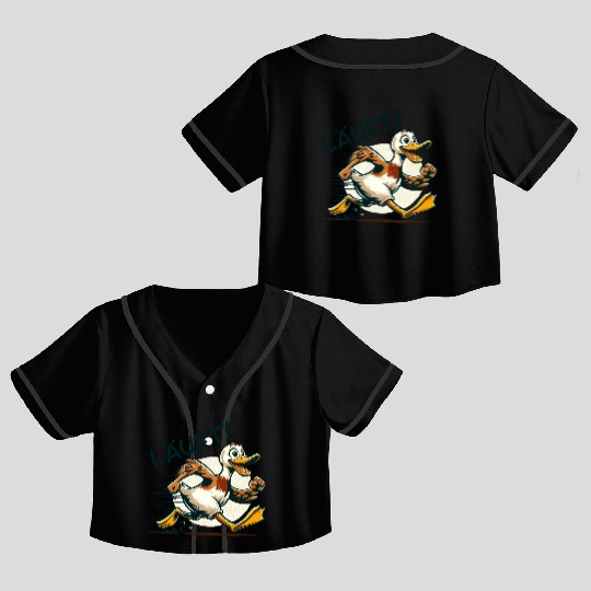 Fast Running Duck Crop Top Baseball Jerseys