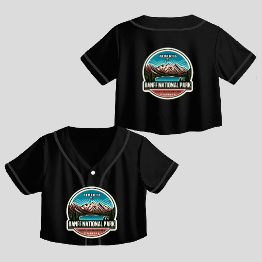 Banff National Park, Alberta Canada grizzly bears Crop Top Baseball Jerseys