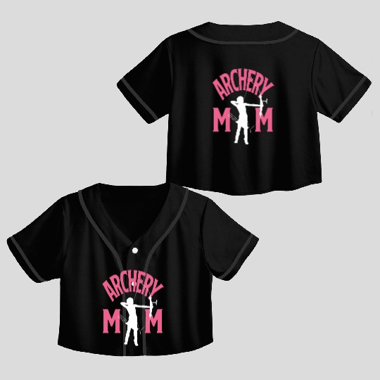 Archery Mom Crop Top Baseball Jerseys