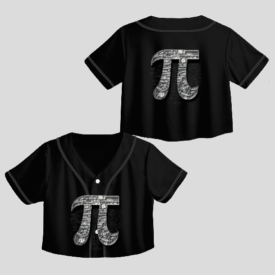 Pi Day Nerd Geek Love Math Pi Symbol Kids Men Crop Top Baseball Jerseys