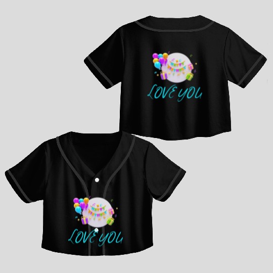 FAMILY - LOVE YOU Crop Top Baseball Jerseys