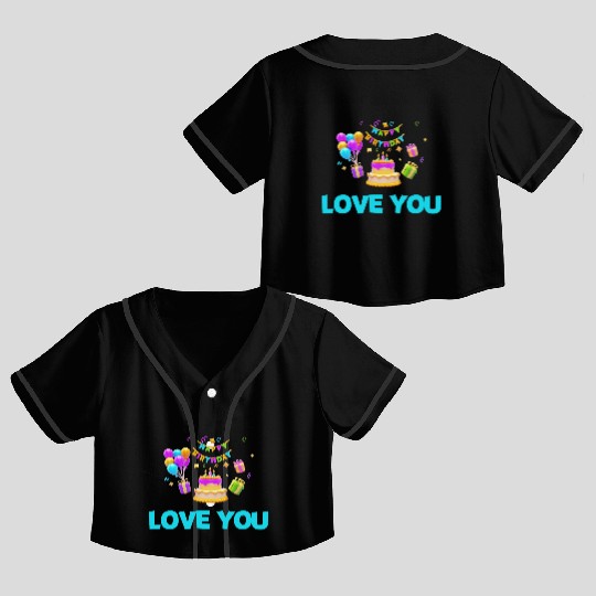 FAMILY - LOVE YOU Crop Top Baseball Jerseys