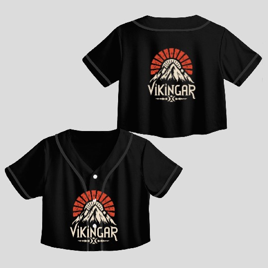 Vikingar Viking History Crop Top Baseball Jerseys