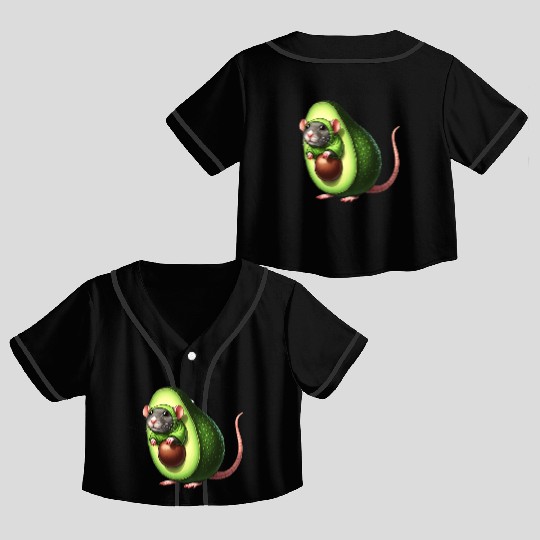 Avo-Rat - Avocado Costume Crop Top Baseball Jerseys