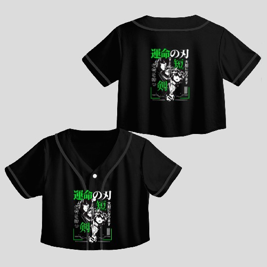 Sword Serenade: Chronicles of Destiny Crop Top Baseball Jerseys