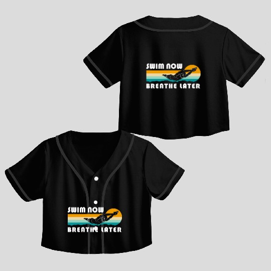 Swimming Pool Swimming Trunks Crop Top Baseball Jerseys
