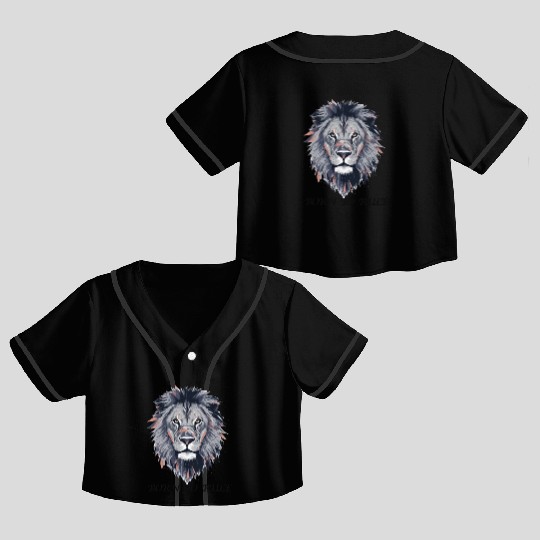 Lion face Crop Top Baseball Jerseys