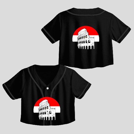Rome Colosseum Sunset Event Coordinator Crop Top Baseball Jerseys