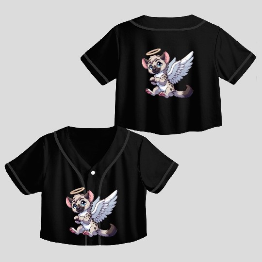 Hyena angel wings halo Crop Top Baseball Jerseys