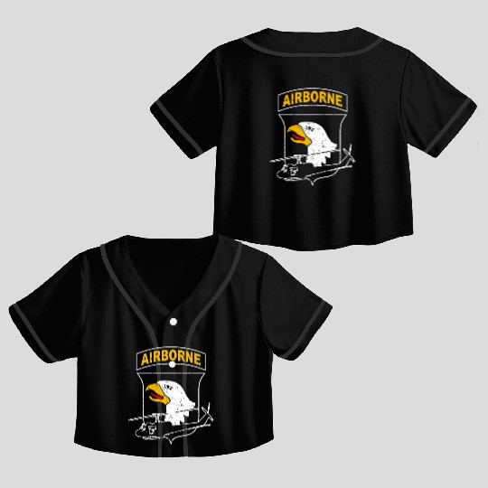 101st Airborne Division Crop Top Baseball Jerseys