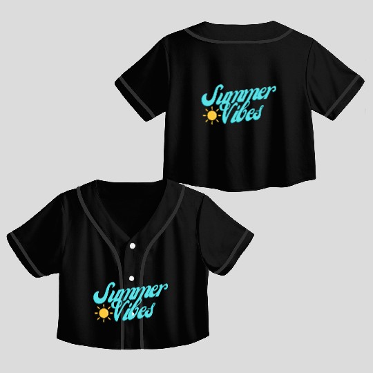 Summer Vibes Crop Top Baseball Jerseys
