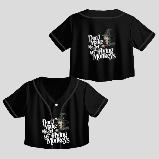 Wicked Witch Flying Monkeys Crop Top Baseball Jerseys