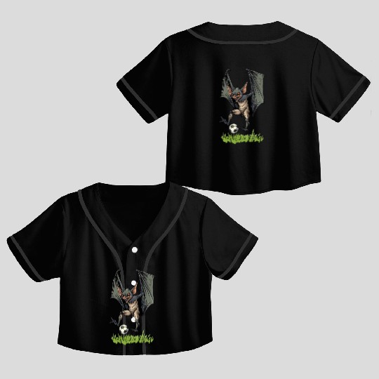 Bat playing Soccer Ball Bats Crop Top Baseball Jerseys