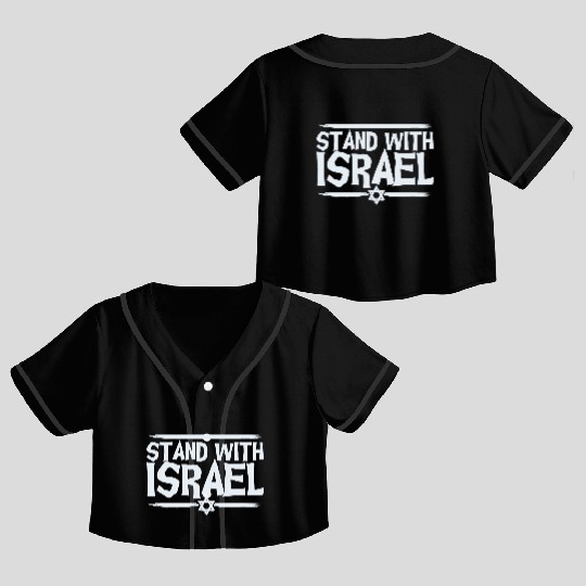 Stand With Israel Crop Top Baseball Jerseys