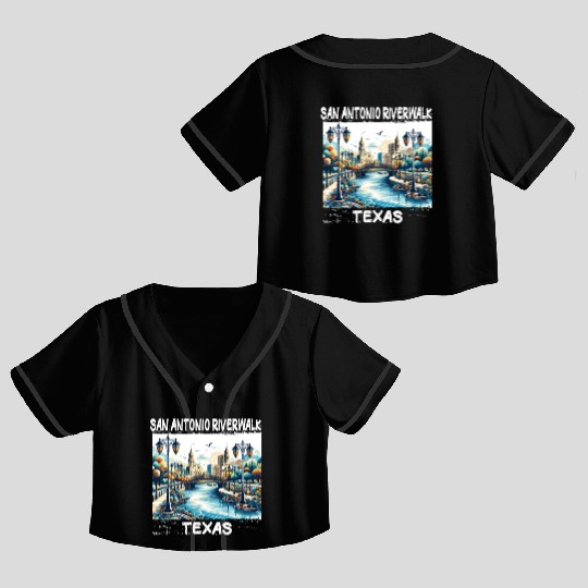 San Antonio Riverwalk Crop Top Baseball Jerseys