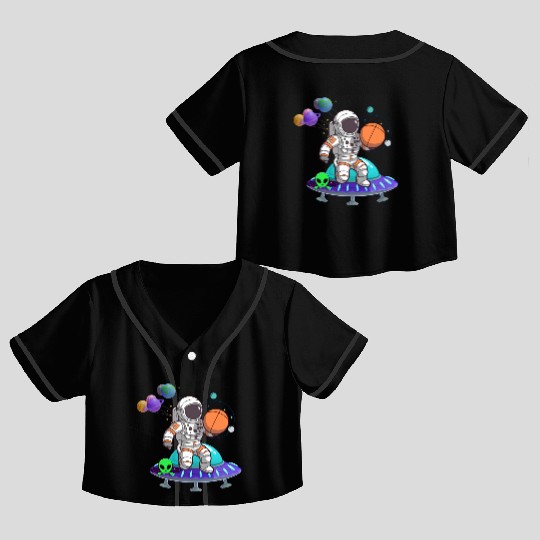 Young Astronauts: Exploring Planets in Space. Crop Top Baseball Jerseys