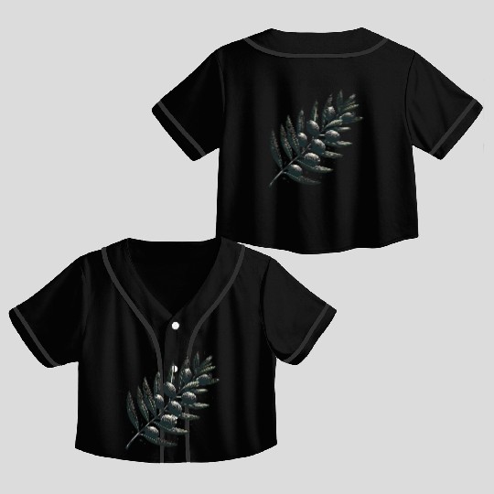 olive branch Crop Top Baseball Jerseys